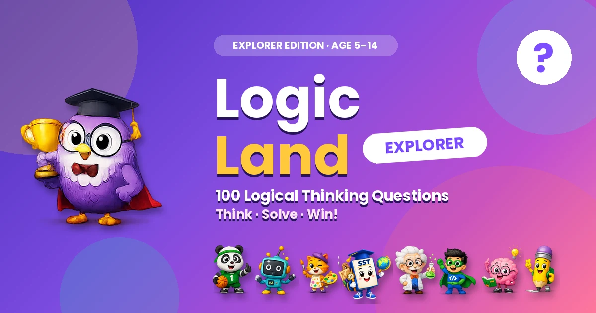 Logic Land Explorer: 100 Brain-Teasers for Kids | PlayShiksha